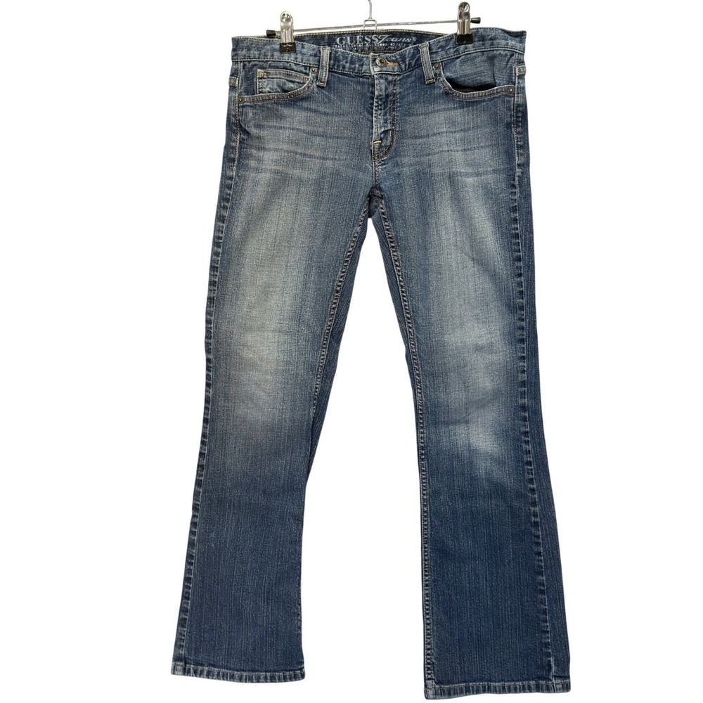 Guess Jeans‎ Womens 29 Flare Leg Distressed Denim "Foxy Flare" Style Blue Jeans